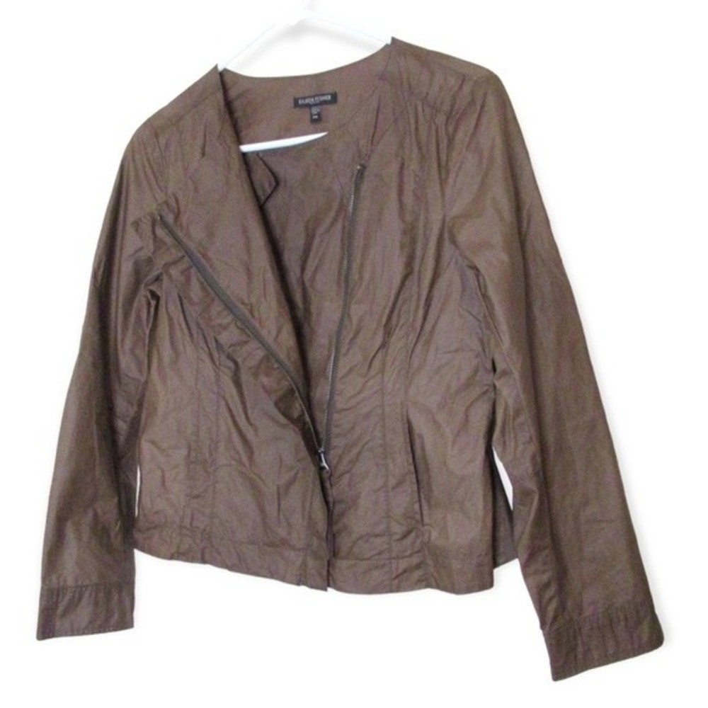 Eileen Fisher Brown Motto Jacket Coat